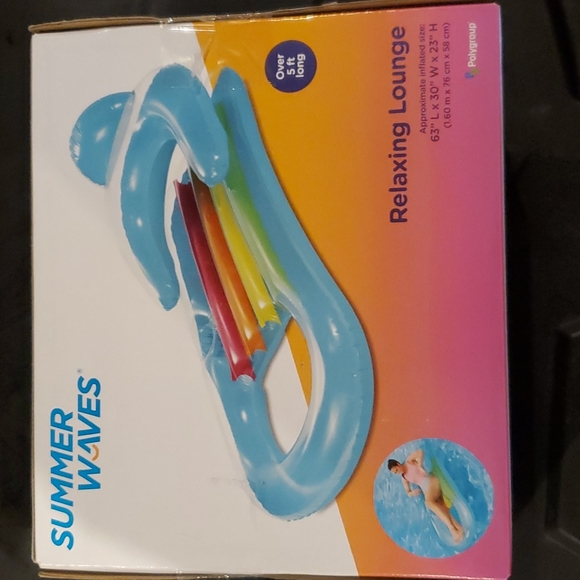 NEW SUMMER WAVES RELAXING LOUNGE POOL TOY LAKE FLOATY RAFT - Picture 3 of 3